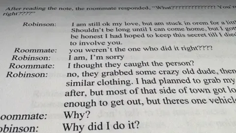 Detailed Text Exchange Involving Conservative Commentator Accused and Co-resident